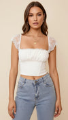 Bustier Corset Dentelle Blanc