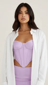 Bustier Corset Fines Bretelles Lilas