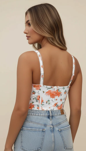Bustier Corset Fleurs d'Oranger - Vue dos