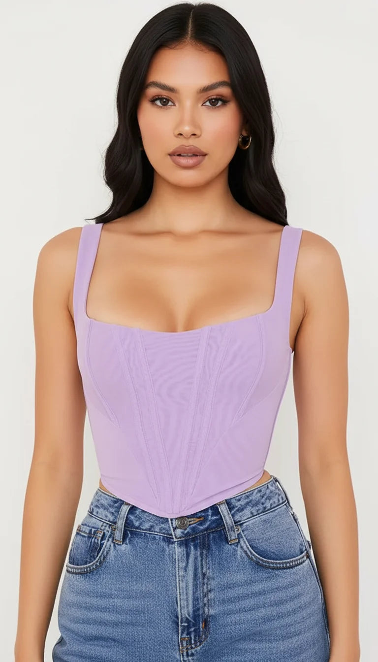 Bustier Corset Lavande Structuré