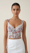 Bustier Corset Résille Florale