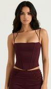 Bustier Corset Sculptant Bordeaux