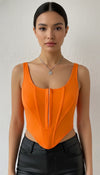 Bustier Corset Sculptant Orange Éclatant