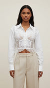 Bustier Dentelle Plumetis Blanc