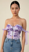 Bustier Floral Voile Lilas