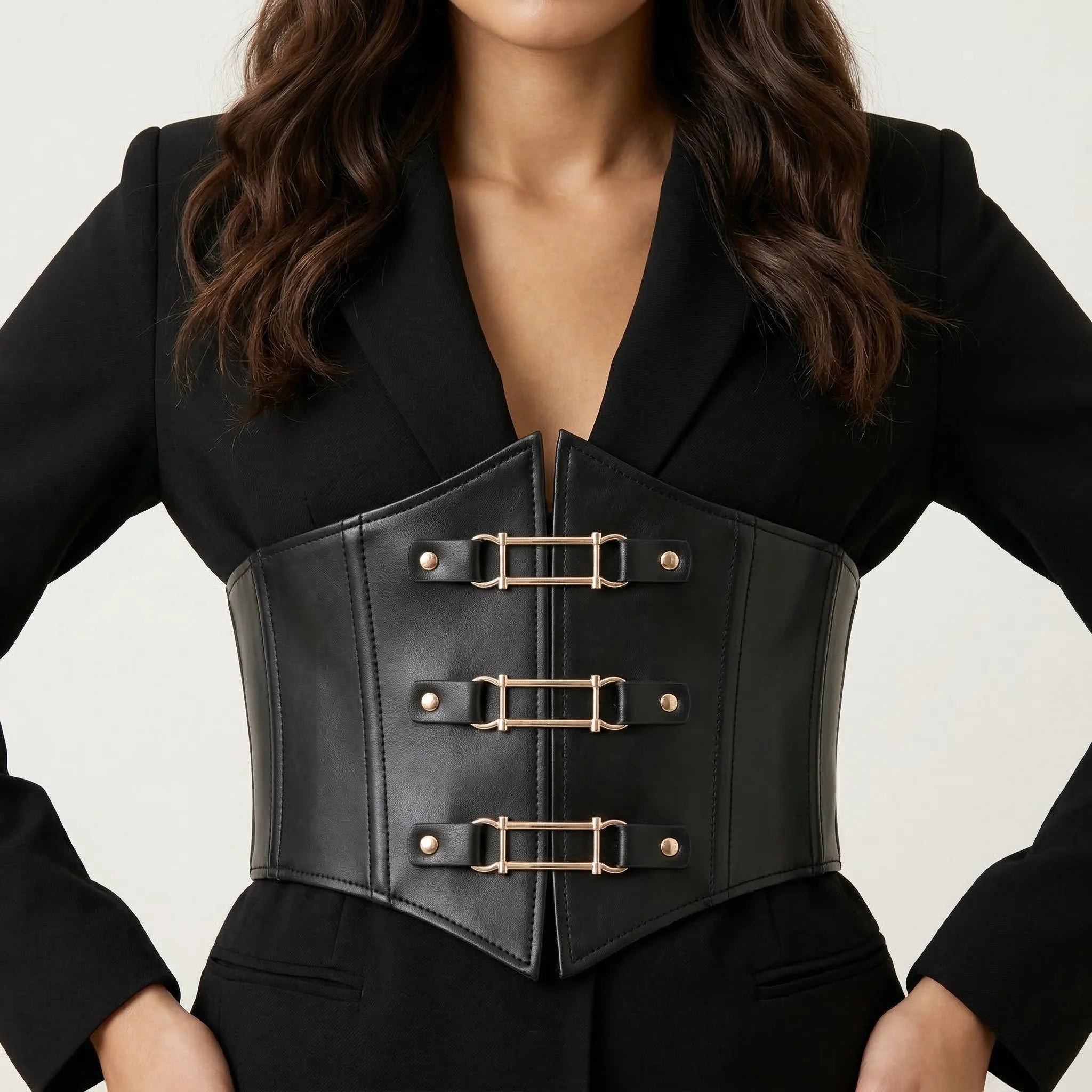 Ceinture Corset à Boucles - Vue face (moyenne)