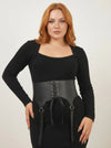 Ceinture Corset à Lacets Noire