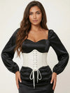 Ceinture Corset Blanche à Lacets