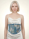 Ceinture Corset Bleue Fleurie