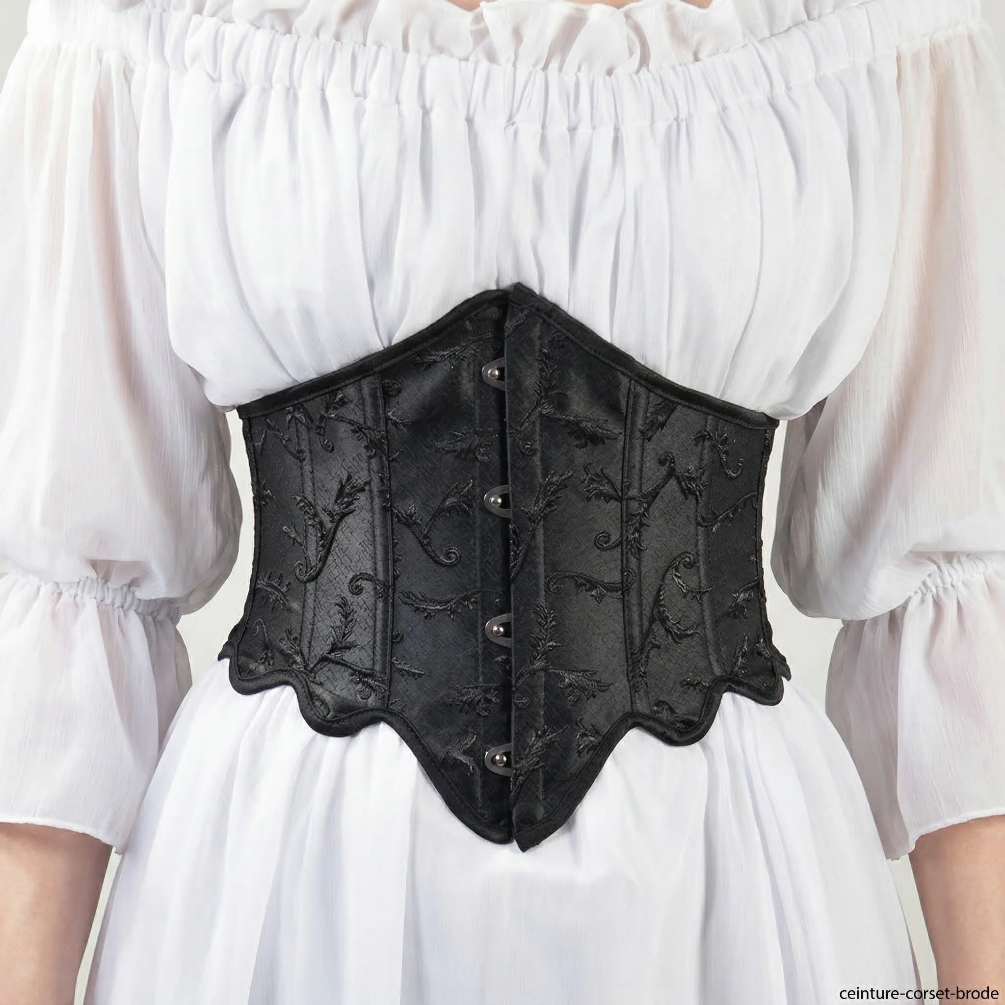 Ceinture Corset Brodée - Vue face (petite)