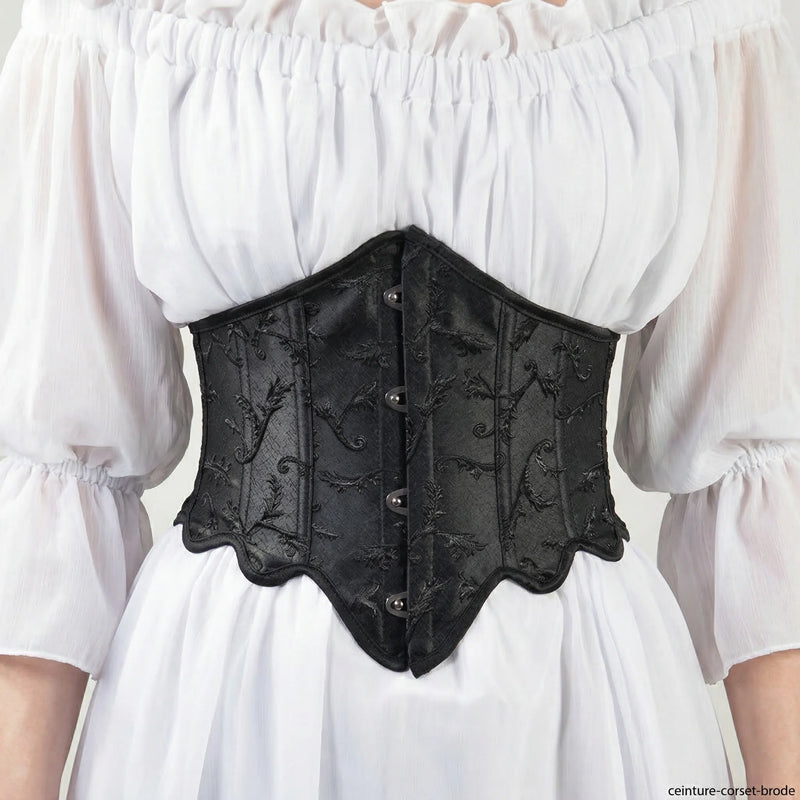 Ceinture Corset Brodée - Vue face (petite)