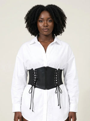 Ceinture Corset Élastique à Lacets - Vue principale (curvy)