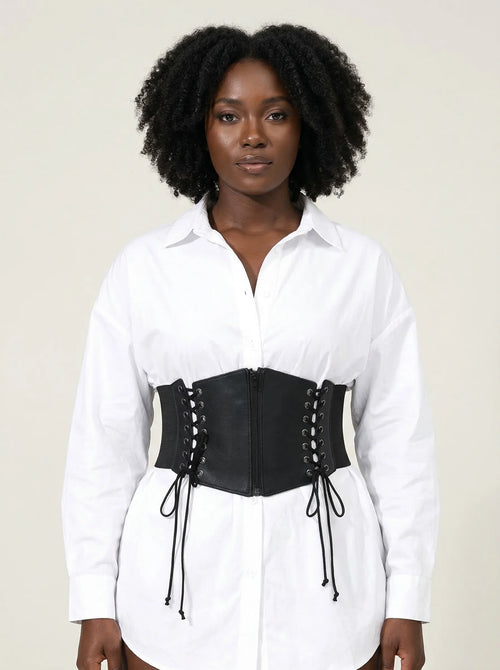 Ceinture Corset Élastique à Lacets - Vue principale (curvy)