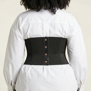 Ceinture Corset en Dentelle Noire - Vue dos (curvy)
