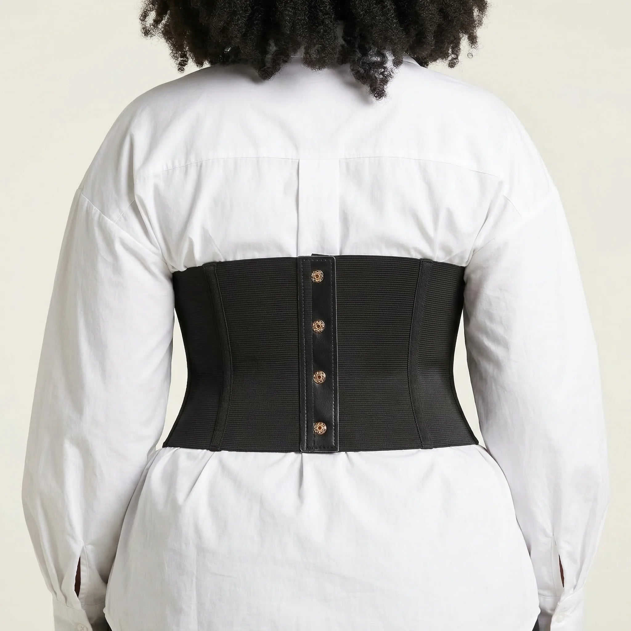 Ceinture Corset en Dentelle Noire - Vue dos (curvy)