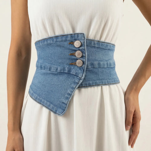 Ceinture Corset en Jean - Vue face (moyenne)