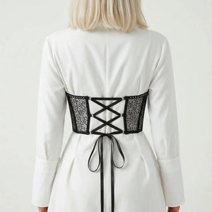 Ceinture Corset en Tulle Brodé - Vue dos (petite)