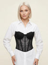 Ceinture Corset en Tulle Brodé