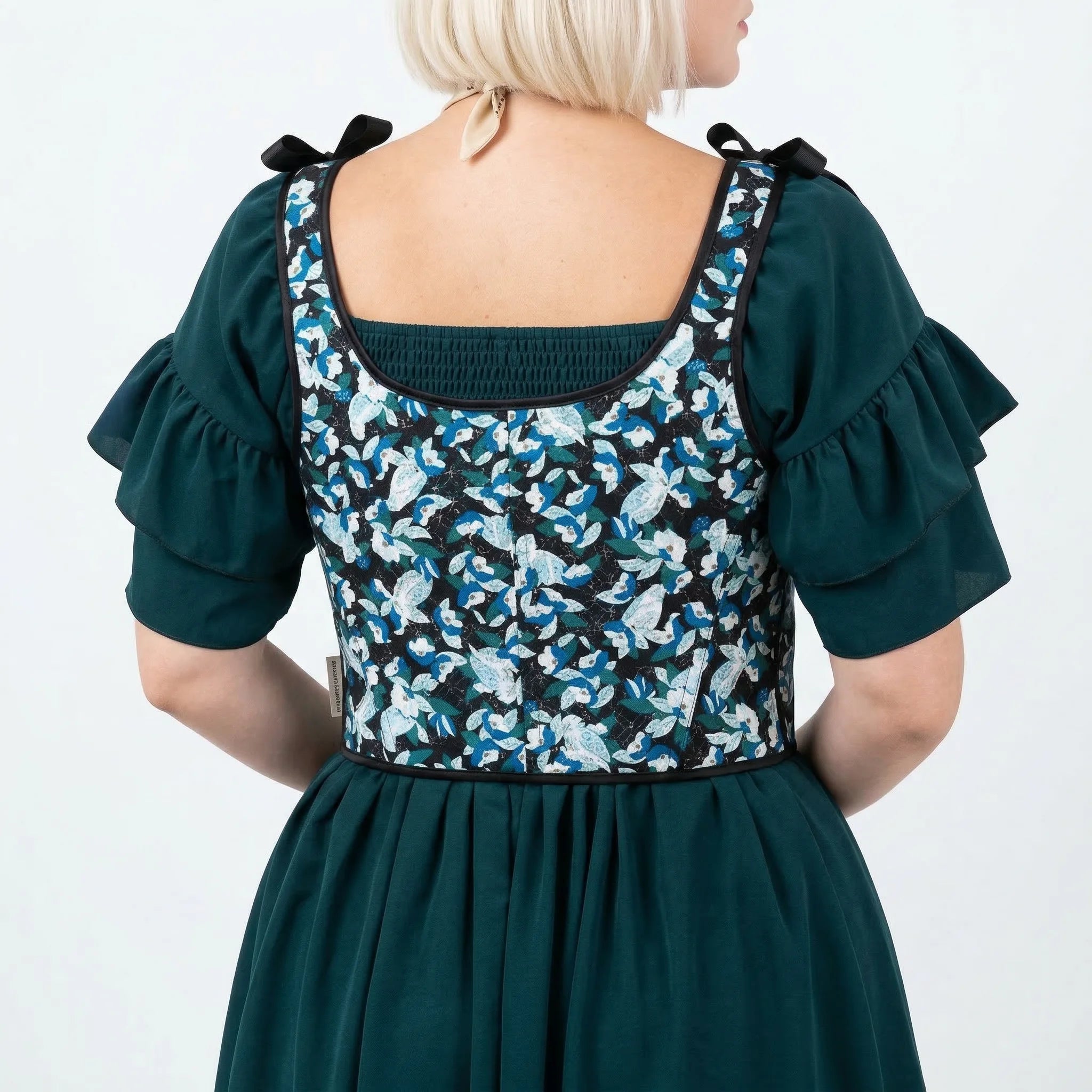 Ceinture Corset Floral à Bretelles - Vue dos (petite)