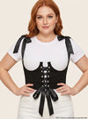 Ceinture Corset Noire à Bretelles