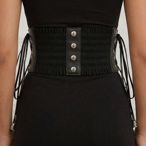 Ceinture Corset Noire à Lacets - Vue dos (petite)