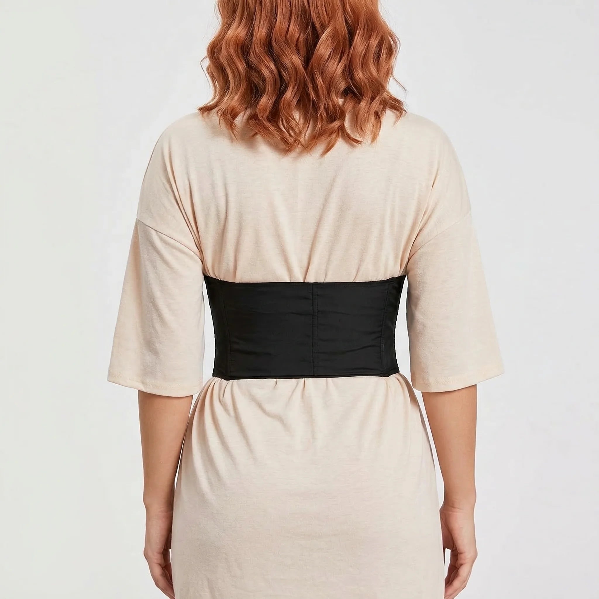 Ceinture Corset Noire - Vue dos (plus-size)