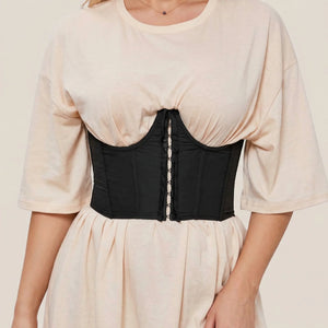 Ceinture Corset Noire - Vue face (plus-size)
