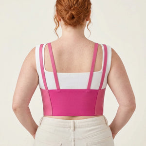 Ceinture Corset Rose à Bretelles - Vue dos (plus-size)