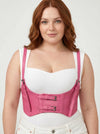 Ceinture Corset Rose à Bretelles
