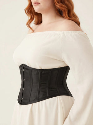 Ceinture Corset Sport Noire - Vue profil (plus-size)