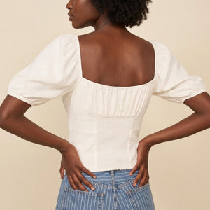 Chemise Corset Blanche - Vue dos (curvy)