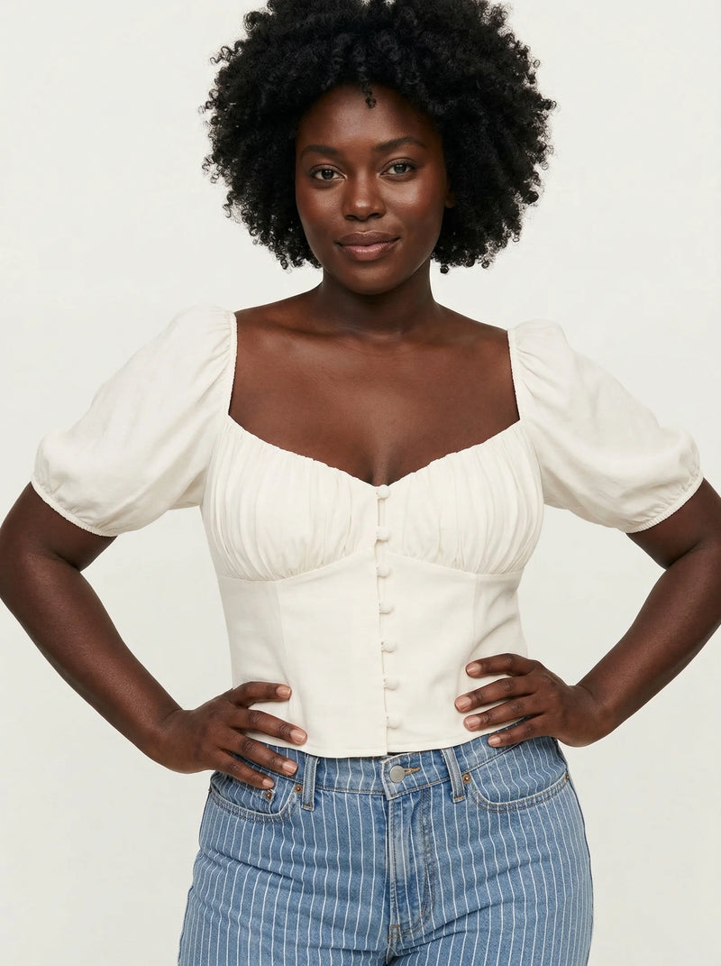 Chemise Corset Blanche - Vue principale (curvy)