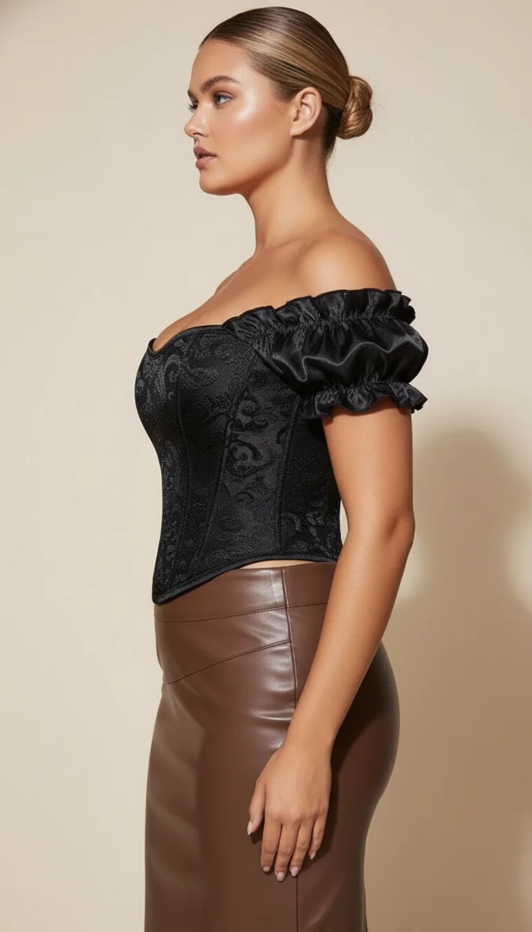 Corset à Lacets Dans Le Dos - Vue profil
