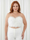 Corset à Plumes Blanc