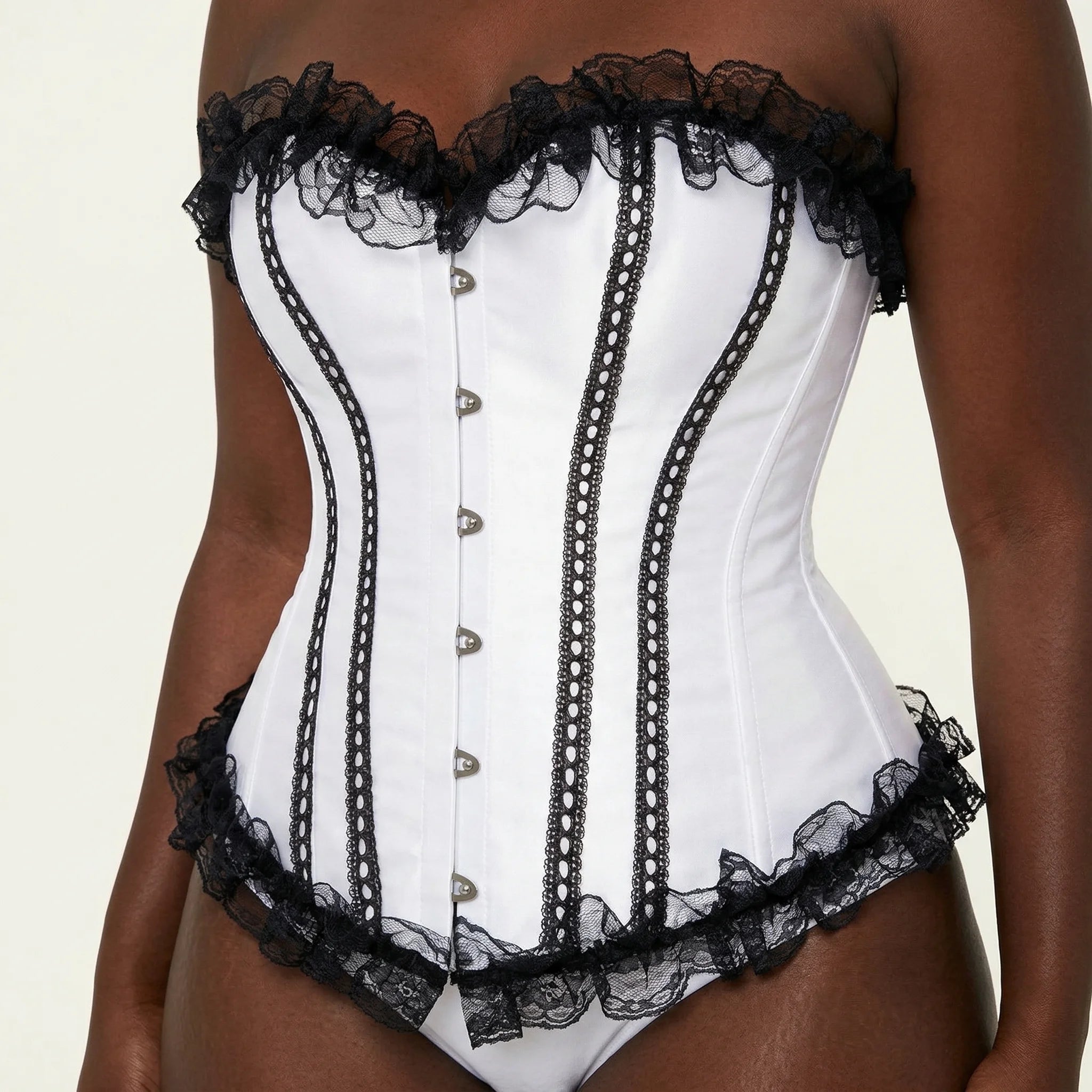 Corset Ancien Vintage - Vue face (curvy)
