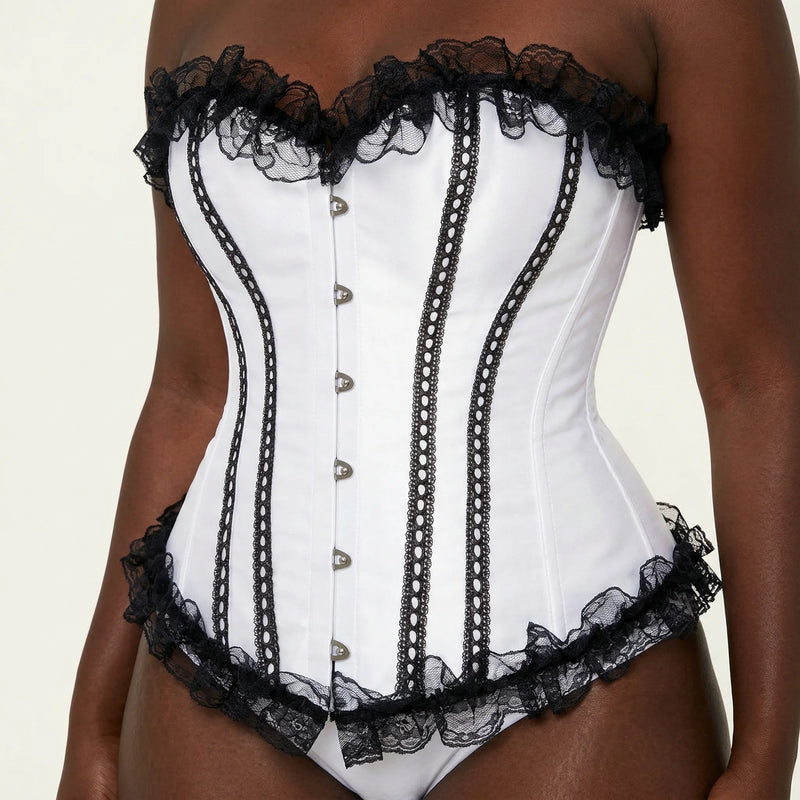 Corset Ancien Vintage - Vue face (curvy)