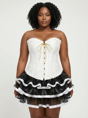Corset Blanc Avec Jupe - Vue principale (curvy)