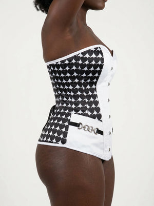 Corset Blanc Cassé - Vue profil (curvy)