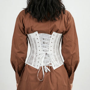 Corset Blanc Dentelle - Vue dos (moyenne)