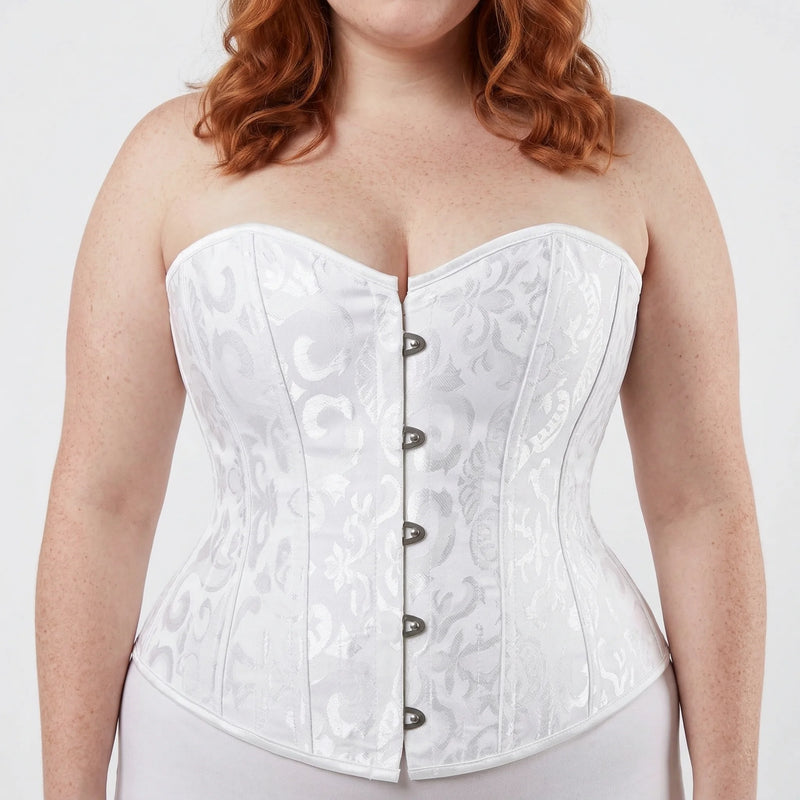 Corset Blanc Grande Taille - Vue face (plus-size)
