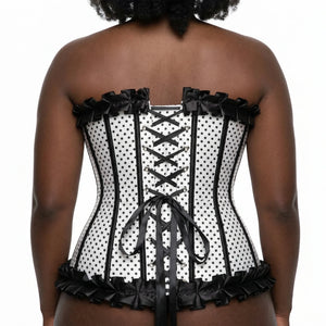 Corset Blanc Pour Femme - Vue dos (curvy)