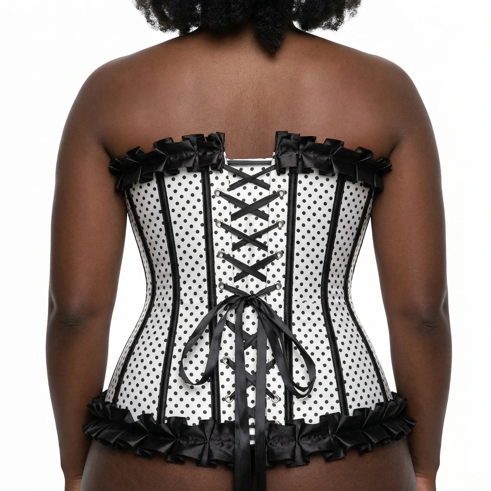 Corset Blanc Pour Femme - Vue dos (curvy)