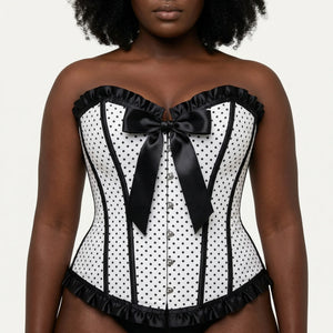 Corset Blanc Pour Femme - Vue face (curvy)