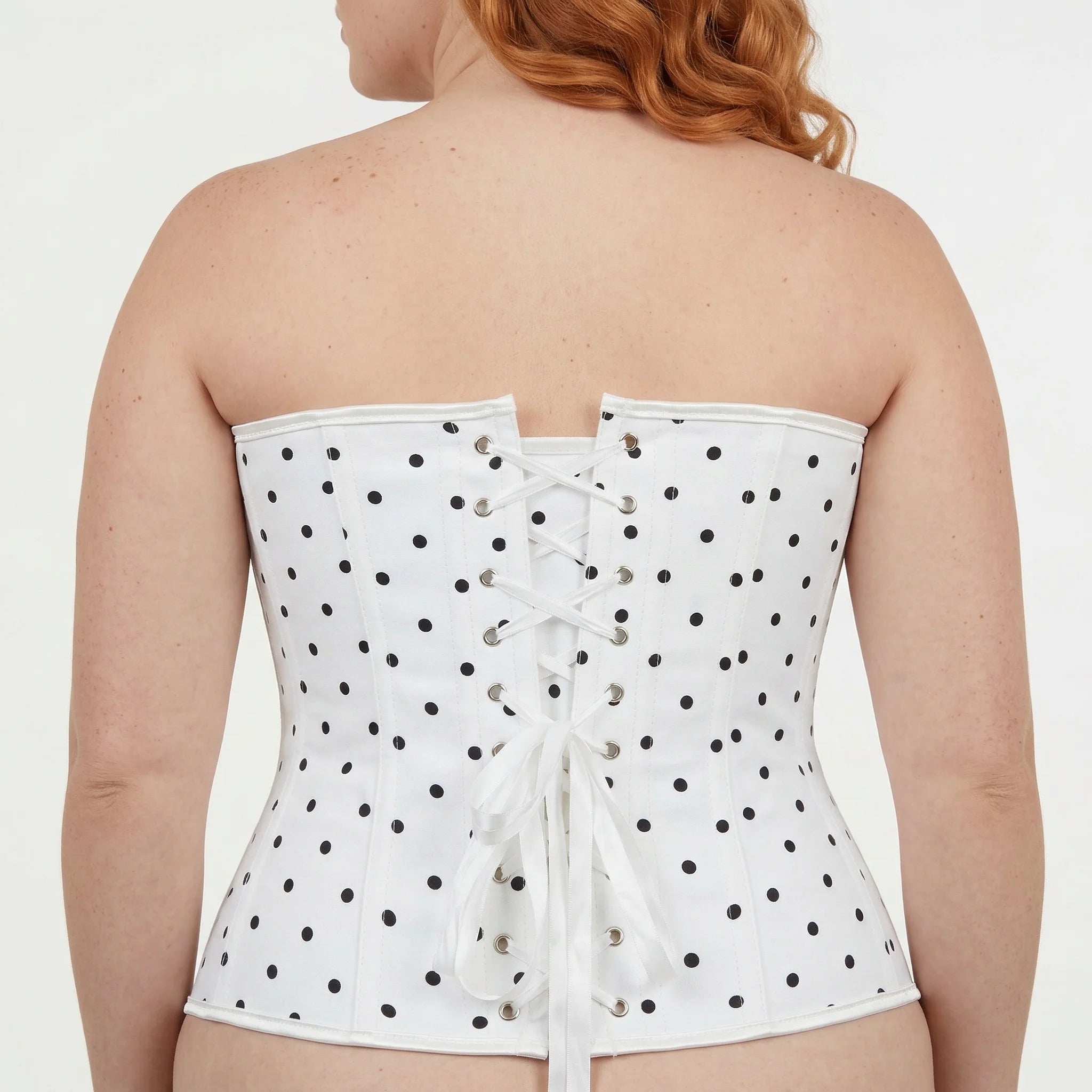 Corset Blanc Sans Bretelles - Vue dos (plus-size)