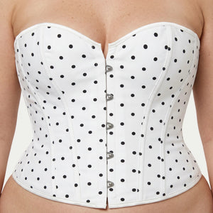 Corset Blanc Sans Bretelles - Vue face (plus-size)