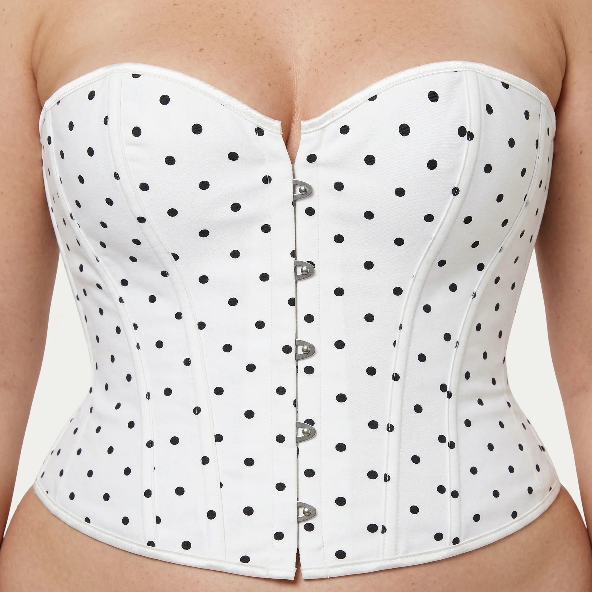 Corset Blanc Sans Bretelles - Vue face (plus-size)