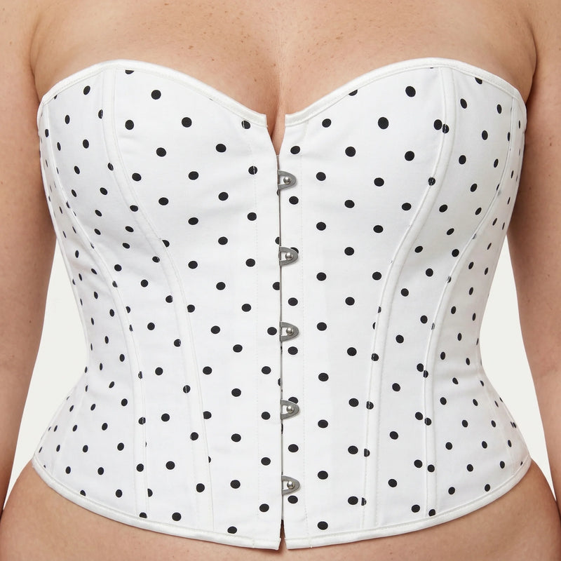 Corset Blanc Sans Bretelles - Vue face (plus-size)