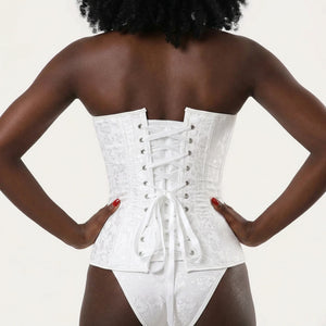 Corset Blanc Sexy - Vue dos (curvy)