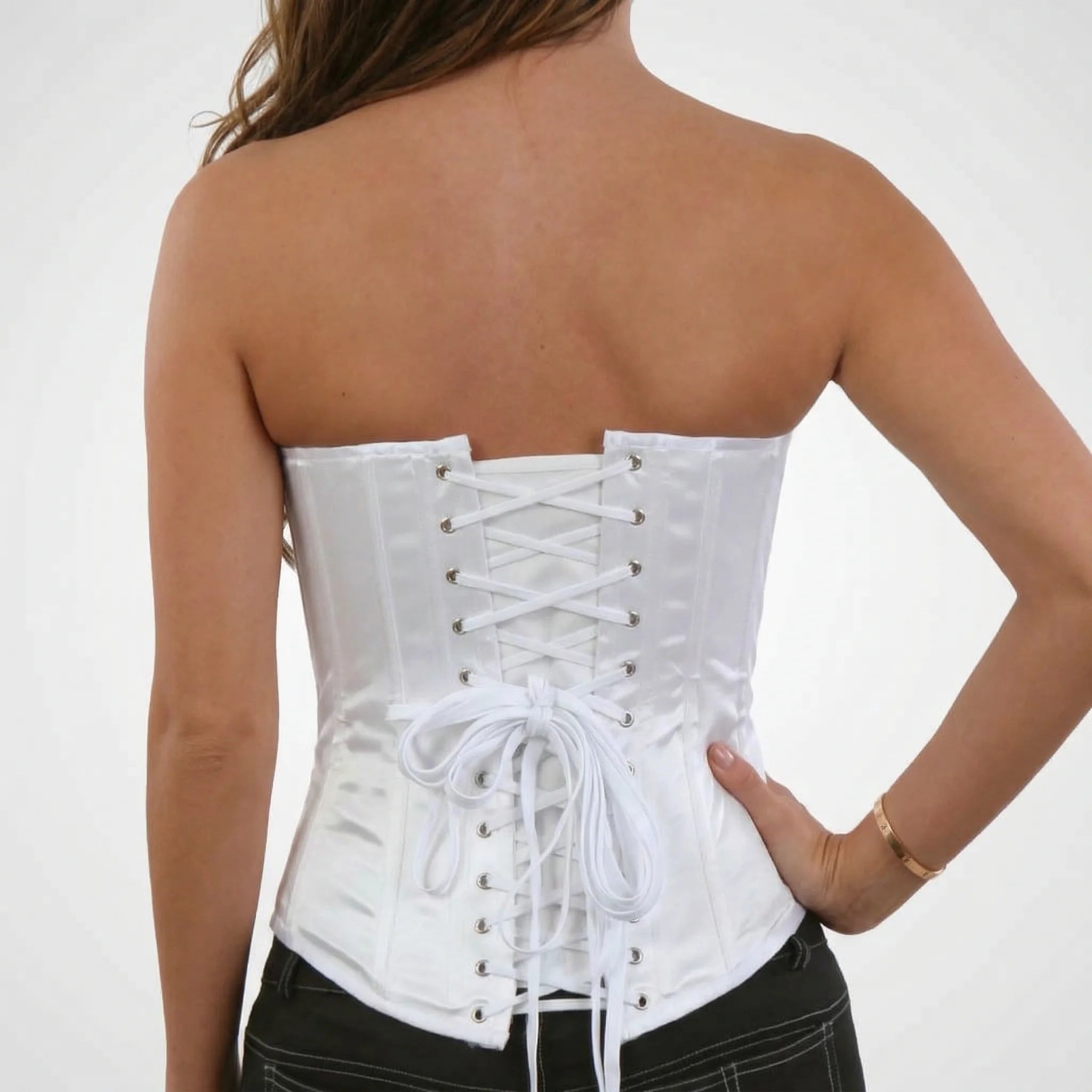 Corset Blanc Soirée - Vue dos (moyenne)