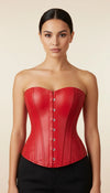 Corset Bustier Similicuir Rouge